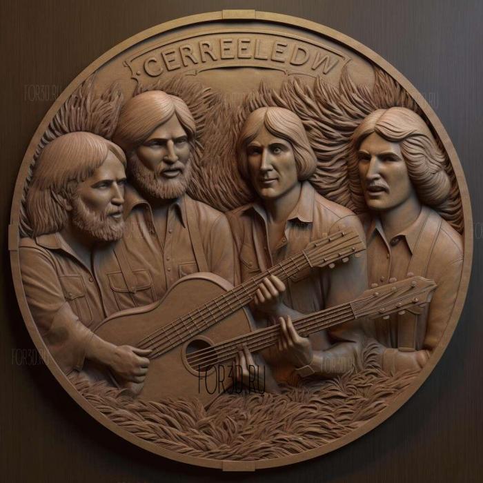 Creedence Clearwater Revival 1 stl model for CNC