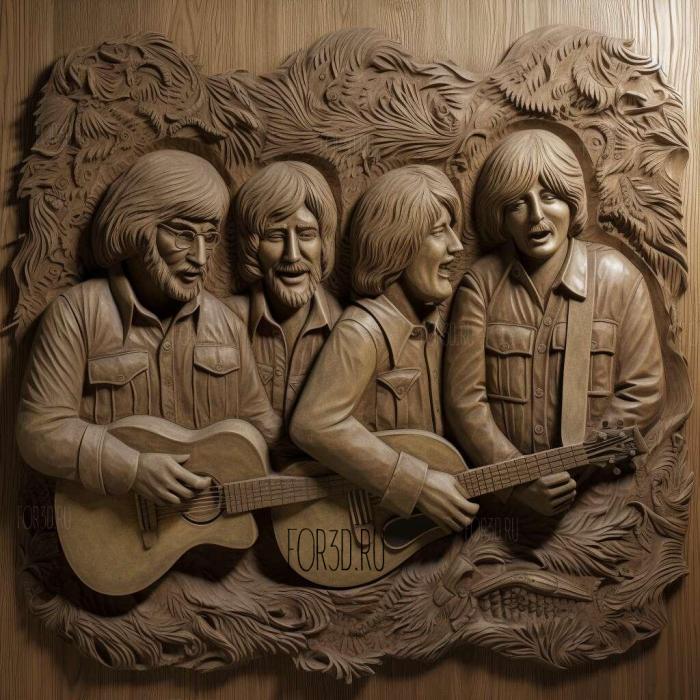 Creedence Clearwater Revival 4 stl model for CNC