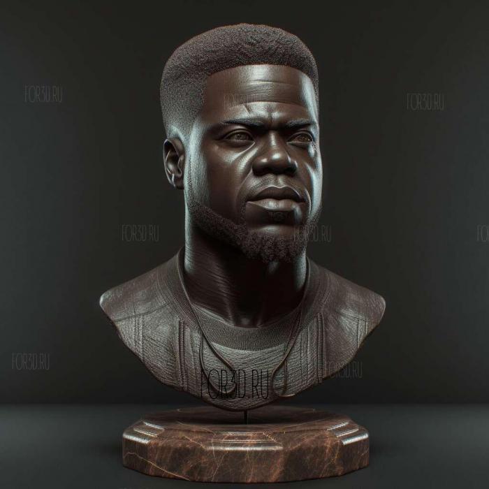 Kevin Hart bust for 3D 2 stl model for CNC