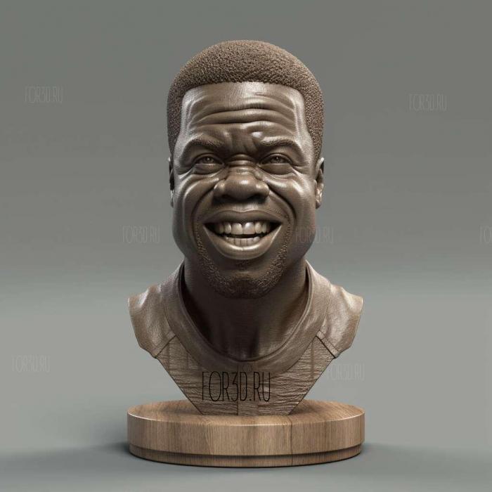 Kevin Hart bust for 3D 3 stl model for CNC