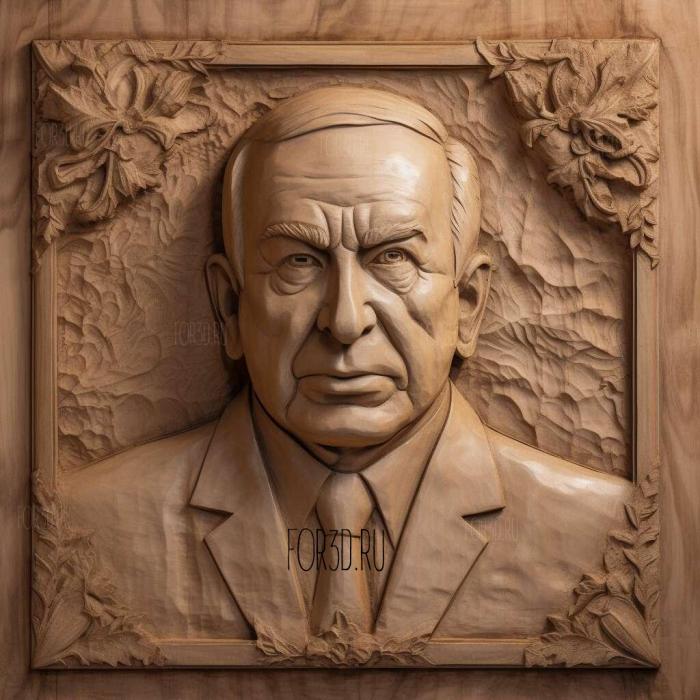 Benjamin Netanyahu 3 stl model for CNC