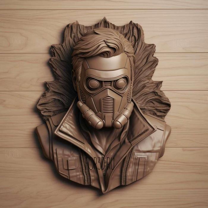 Peter Jason Quill Star Lord 3 stl model for CNC