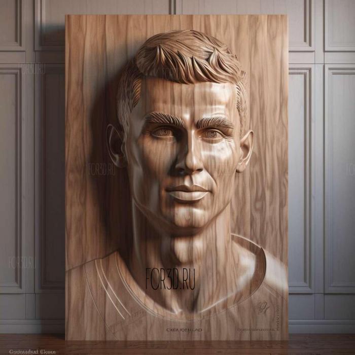 cristiano ronaldo 3 stl model for CNC