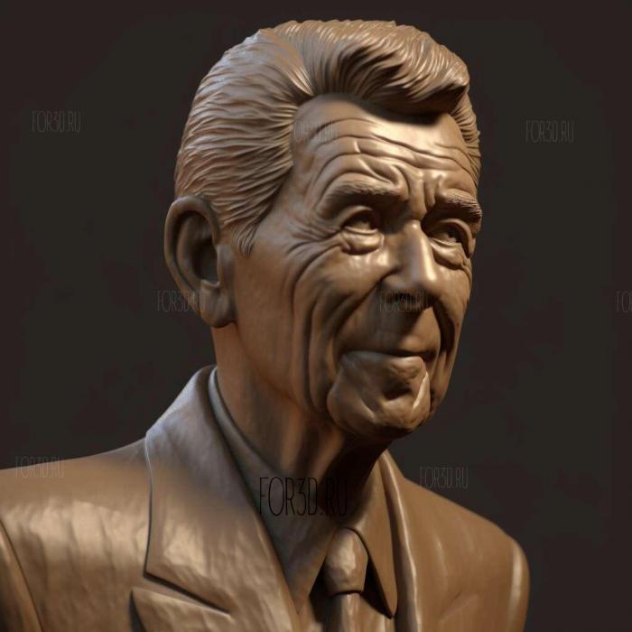 Ronald Wilson Reagan 1 stl model for CNC