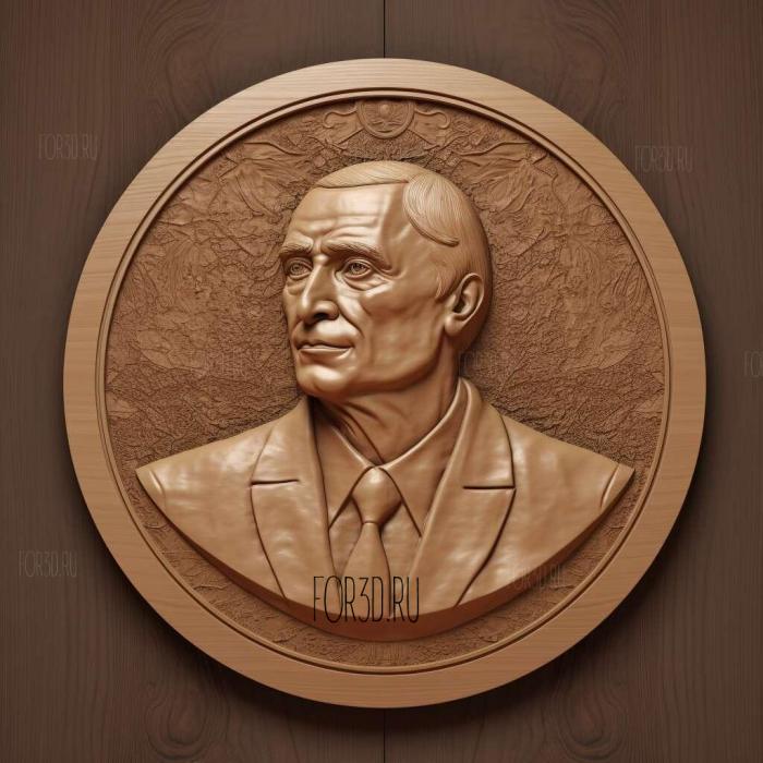 Vladimir Putin President 1 stl model for CNC