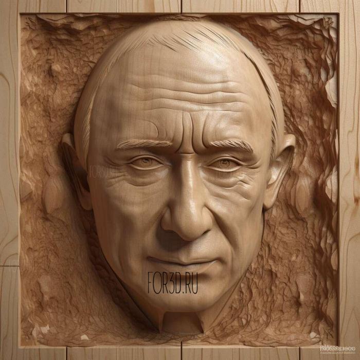 Vladimir Putin President 2 stl model for CNC