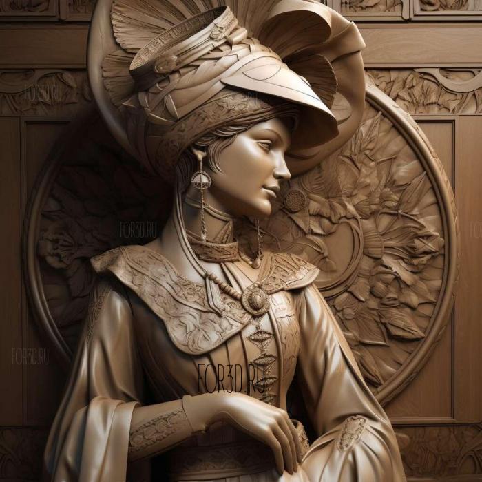 lady dimitrescu 3d model 4 stl model for CNC