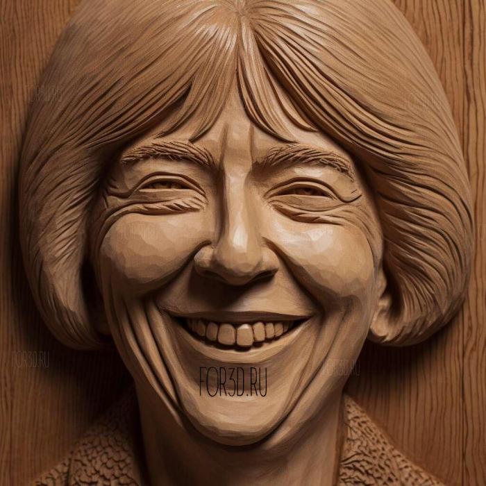 Theresa May caricature 1 stl model for CNC