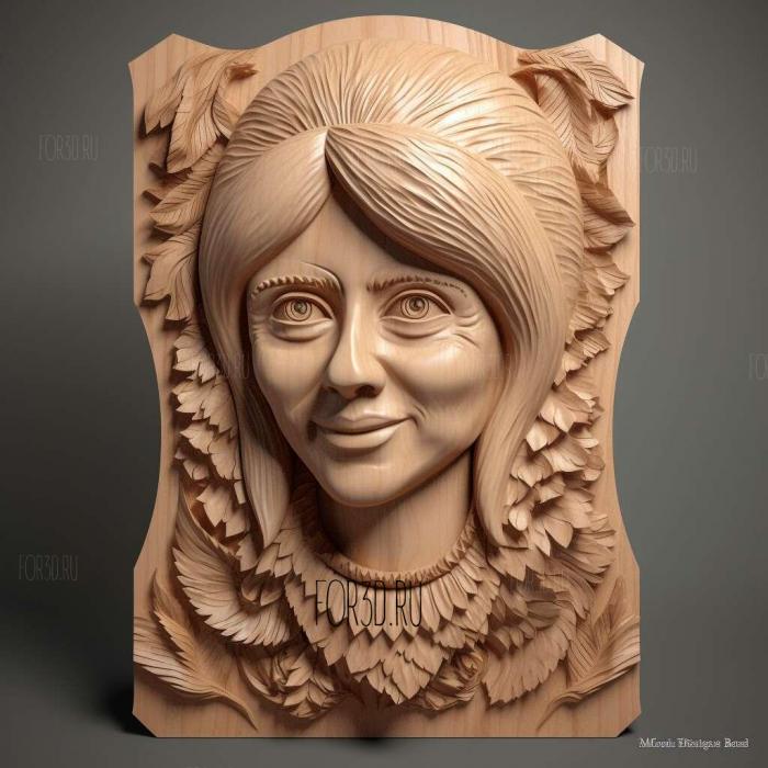 Theresa May caricature 4 stl model for CNC