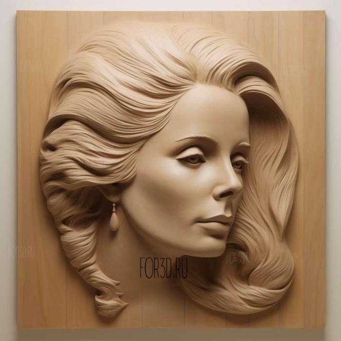 Catherine Deneuve 1 stl model for CNC