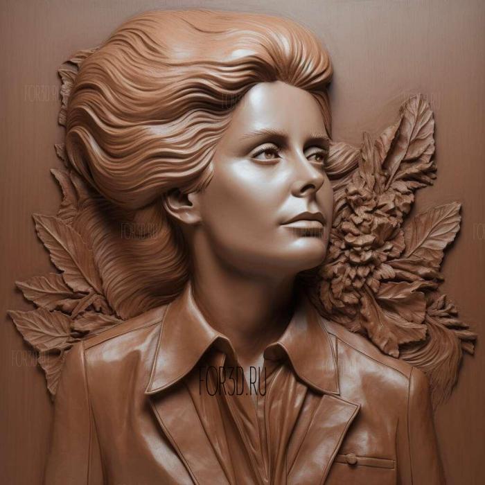 Catherine Deneuve 2 stl model for CNC