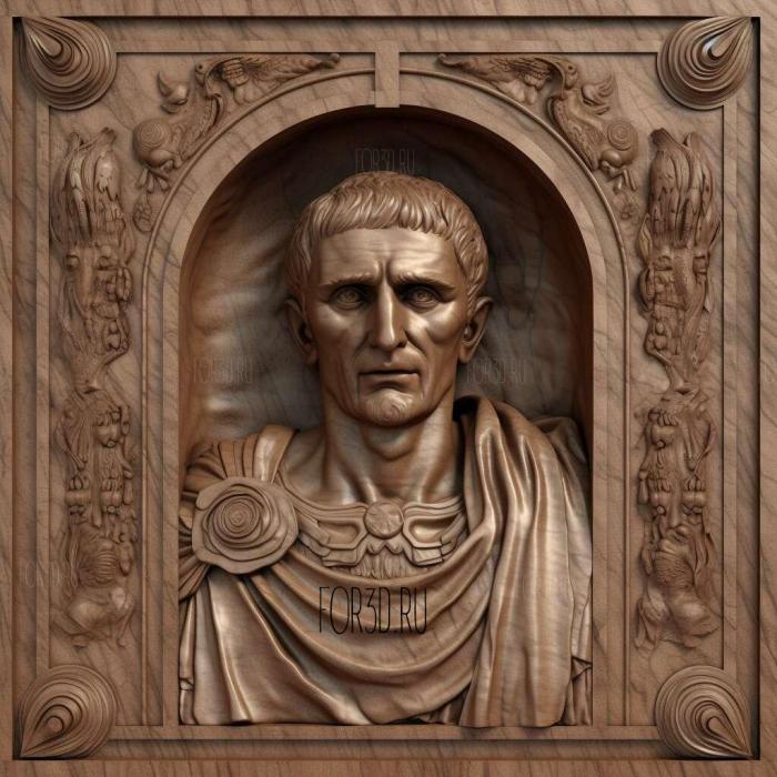 Gaius Julius Caesar 1 stl model for CNC