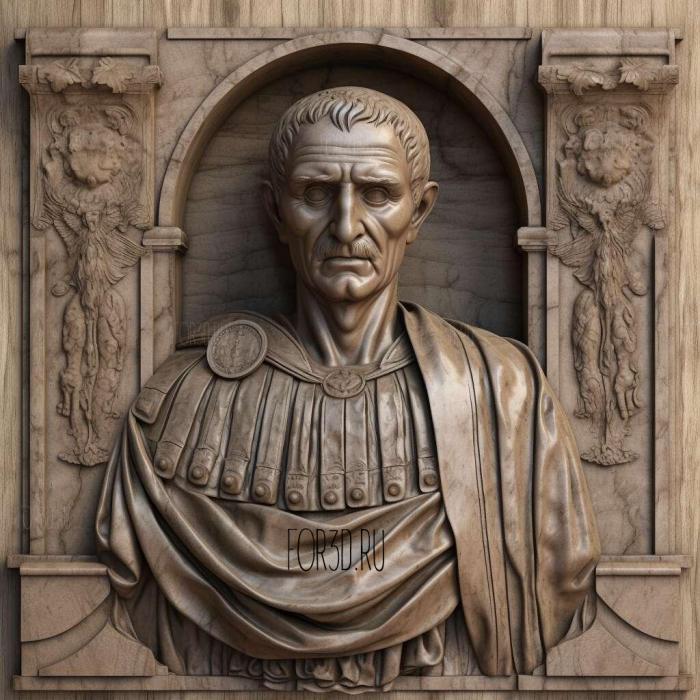 Gaius Julius Caesar 2 stl model for CNC