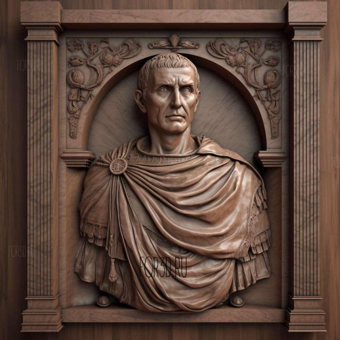 Gaius Julius Caesar 3 stl model for CNC