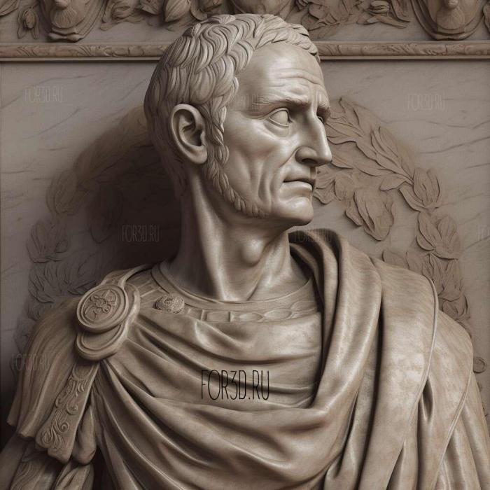 Gaius Julius Caesar 4 stl model for CNC