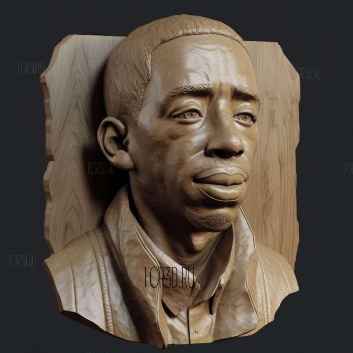 Ludacris bust for 3D ing 3 stl model for CNC