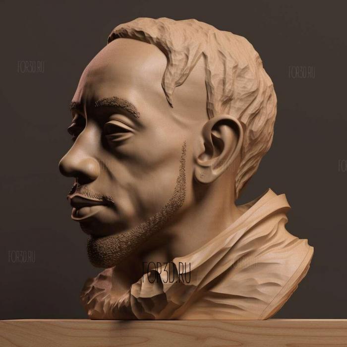 Ludacris bust for 3D ing 4 stl model for CNC
