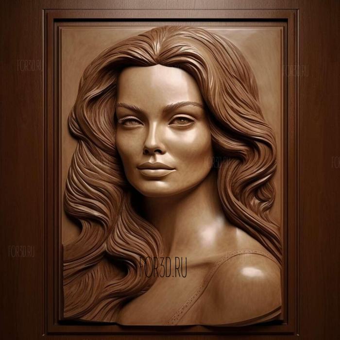 Catherine Zeta Jones 3 stl model for CNC