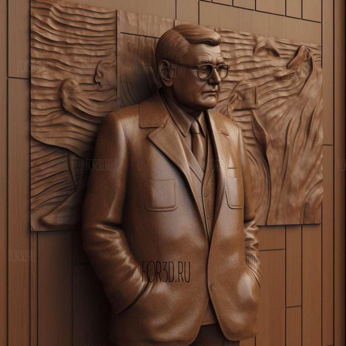 Dmitri Shostakovich statue 3 stl model for CNC