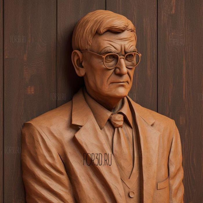 Dmitri Shostakovich statue 4 stl model for CNC