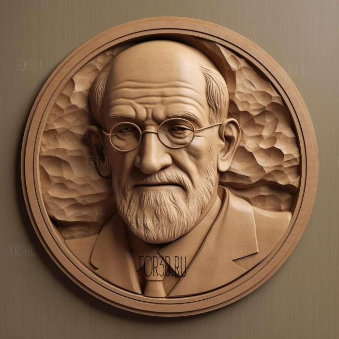 Sigmund Freud psychoanalyst 1 stl model for CNC