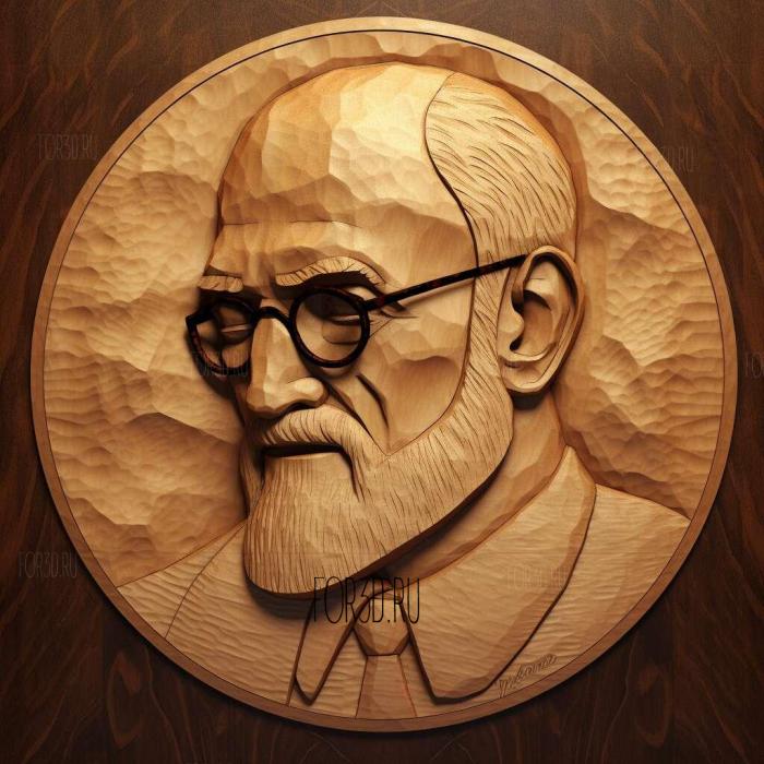 Sigmund Freud psychoanalyst 3 stl model for CNC