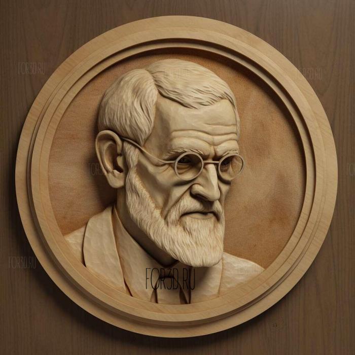 Sigmund Freud psychoanalyst 4 stl model for CNC