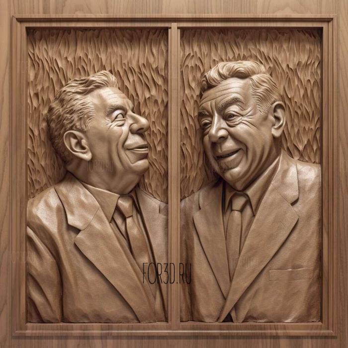 Richard Rodgers and Oscar Hammerstein II 1 stl model for CNC