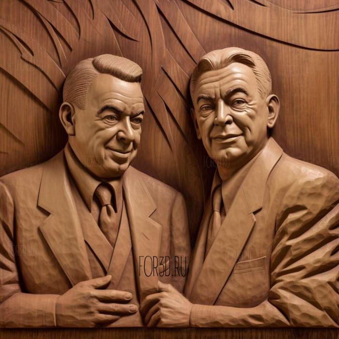 Richard Rodgers and Oscar Hammerstein II 2 stl model for CNC