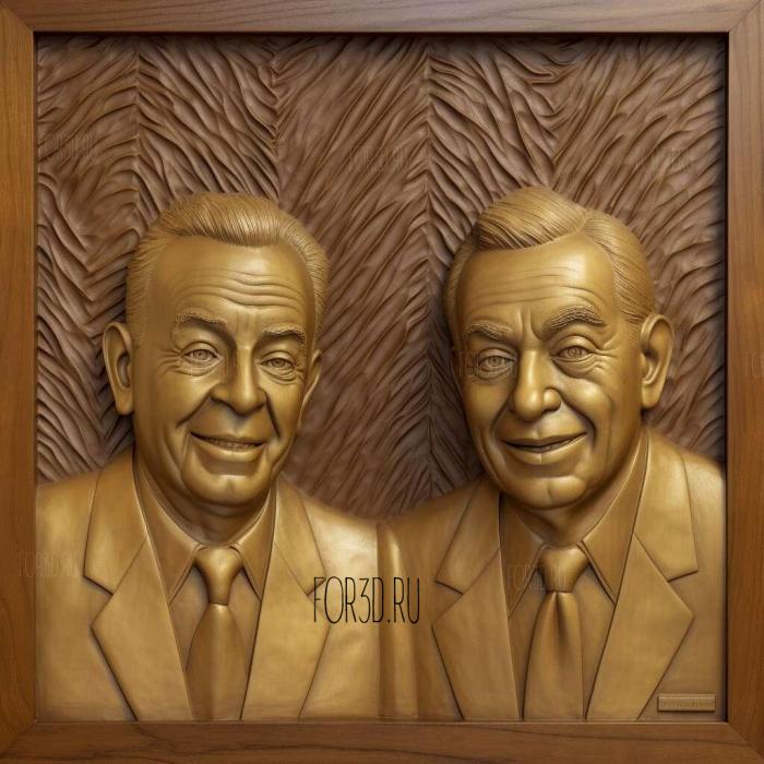 Richard Rodgers and Oscar Hammerstein II 3 stl model for CNC