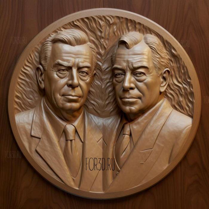 Richard Rodgers and Oscar Hammerstein II 4 stl model for CNC