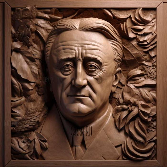 Franklin Delano Roosevelt 1 3d stl модель для ЧПУ