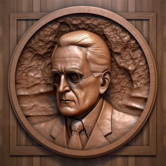 Sir Alexander Fleming 3 stl model for CNC