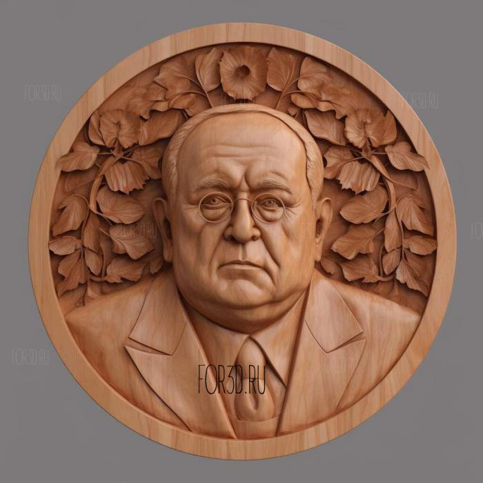 Mikhail Sergeyevich Gorbachev 3 stl model for CNC