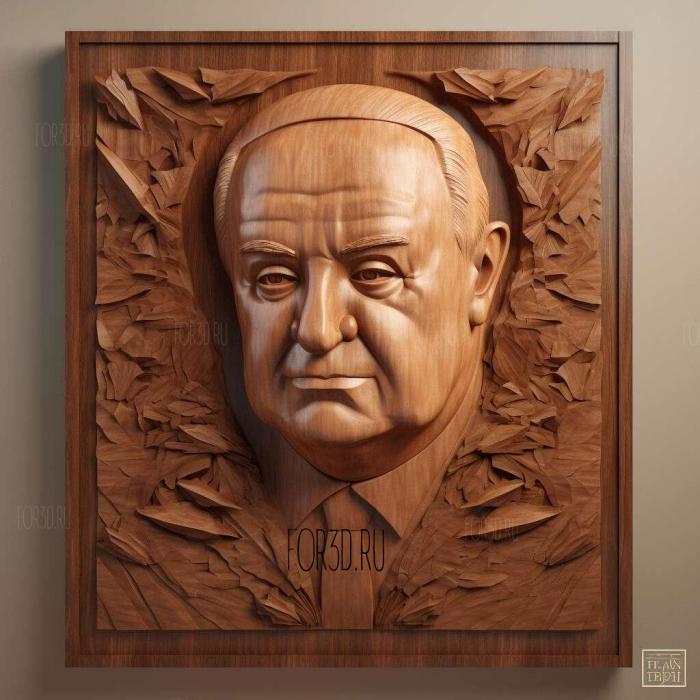 Mikhail Sergeyevich Gorbachev 4 stl model for CNC