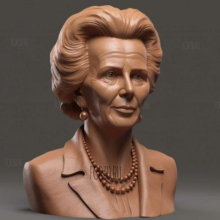 margaret thatcher 1 stl model for CNC