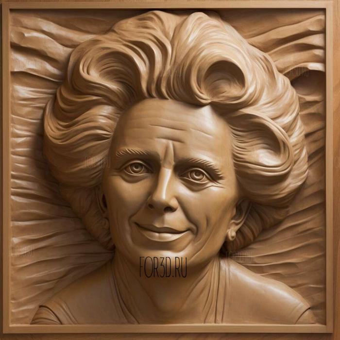 margaret thatcher 3 stl model for CNC