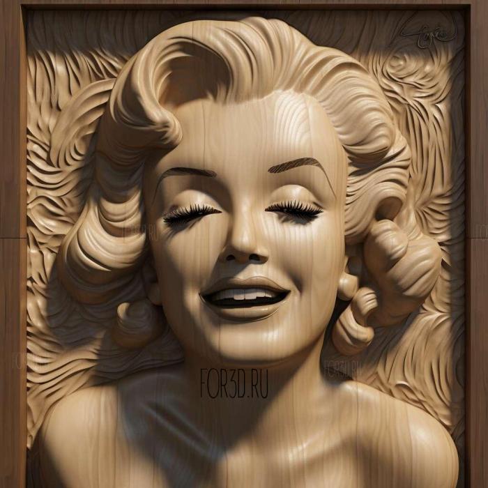 Marilyn Monroe actress 1 stl model for CNC