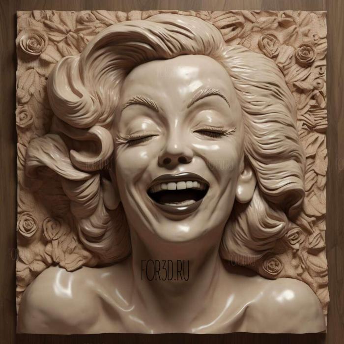 Marilyn Monroe actress 3 stl model for CNC