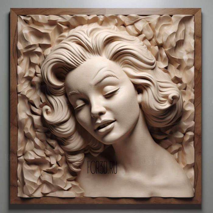 Marilyn Monroe actress 4 stl model for CNC