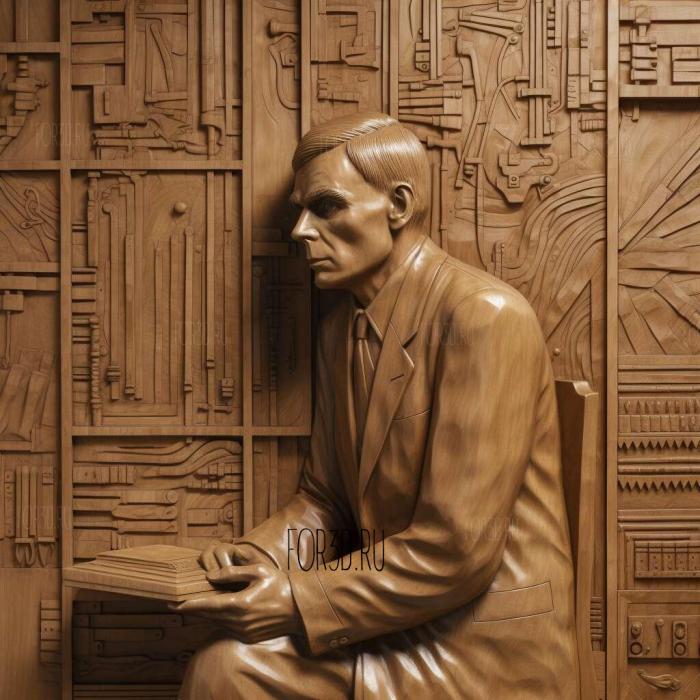 Alan Turing computer scientist 1 stl model for CNC