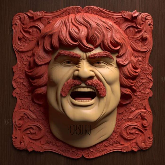 Jack Black as Nacho Libre 4 stl model for CNC