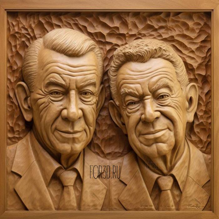 Richard Rodgers and Oscar Hammerstein II 2 stl model for CNC