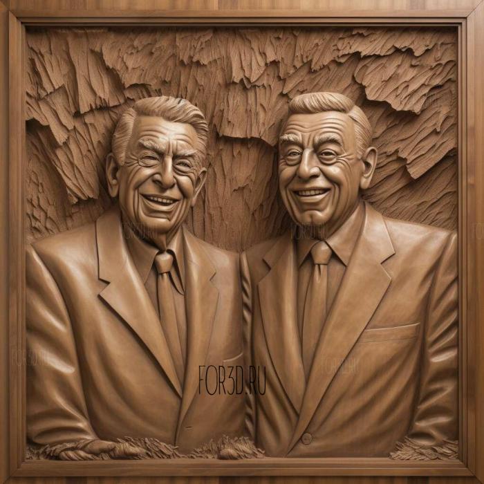 Richard Rodgers and Oscar Hammerstein II 3 stl model for CNC