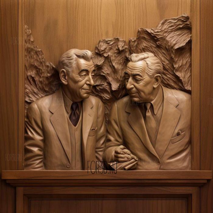 Richard Rodgers and Oscar Hammerstein II 4 stl model for CNC