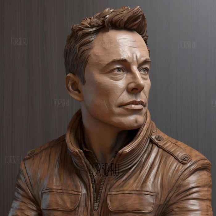 elon musk 3d model 1 stl model for CNC