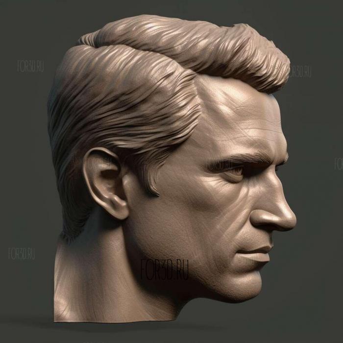 Henry Cavill head 2 stl model for CNC