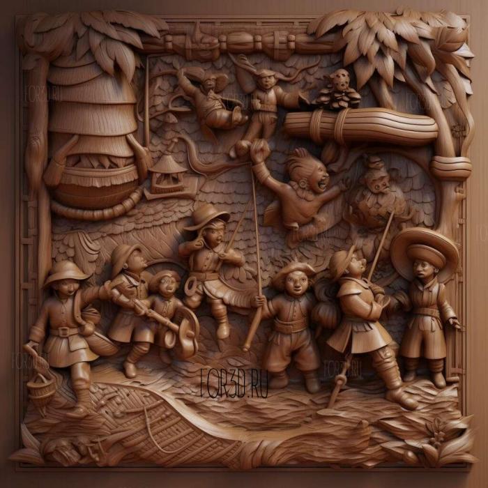 st Captain Hook Storybook Play Den at Cliveden 2 4 stl model for CNC