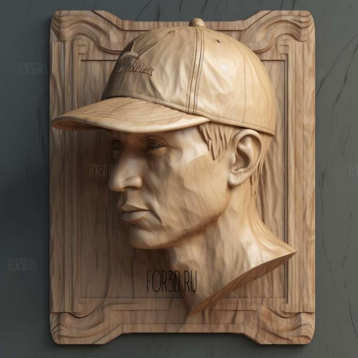 Eminem ure in baseball cap 1 3d stl модель для ЧПУ