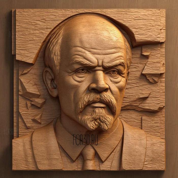 Vladimir Ilyich Lenin founder of the Soviet Union 1 stl model for CNC